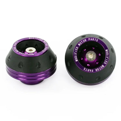 Motorcycle front fork slider cups by BikerZoneZ, purple anodized, 2 pieces on Tampa Home & Garden Store
