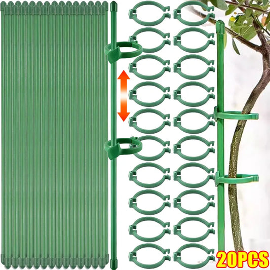 Adjustable Plant Support Bracket and Clip Holder