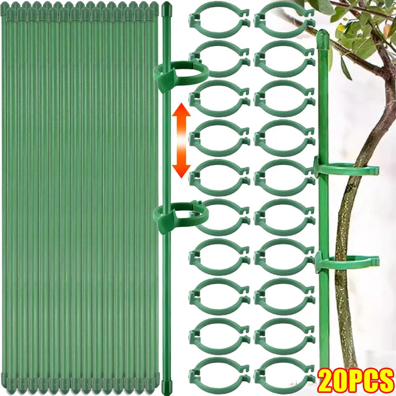 Adjustable Plant Rods and Clips for Garden Vines