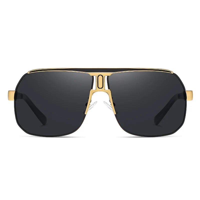 BARCUR polarized sports sunglasses gold metal frame, dark gradient lenses by Stevvex on Tampa Home & Garden Store