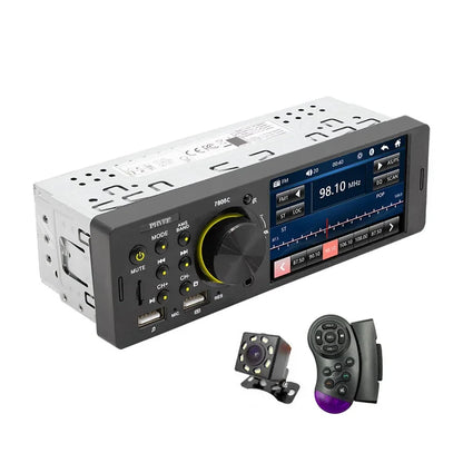 7-Inch touch screen car radio head unit with Bluetooth and USB, black front panel, camera and remote on Tampa Home & Garden Store