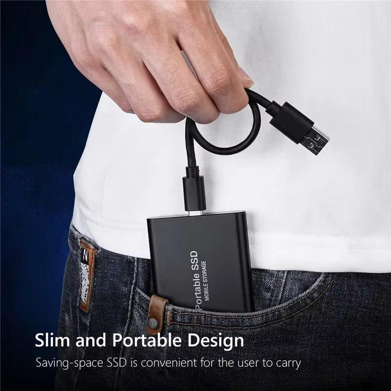 2TB External SSD USB 3.1 & USB-C Portable Solid State Drive