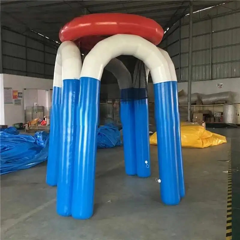 Giant inflatable hoop shooting game with blue pillars by FLIPSTYLEZLLC on Tampa Home & Garden Store