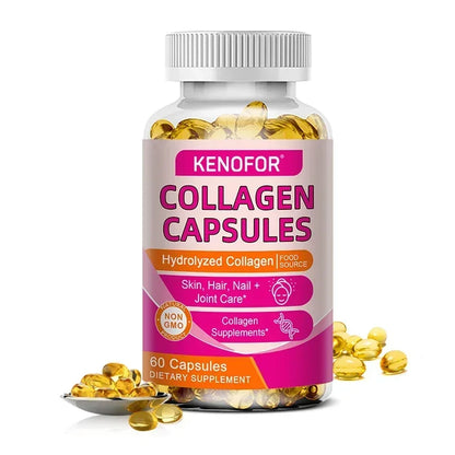 Kenofor collagen capsules hydrolyzed collagen for skin hair nails joints 60 capsules Non-GMO on Tampa Home & Garden Store