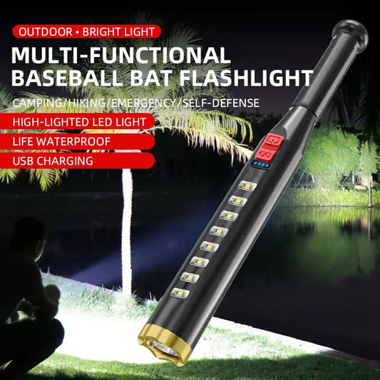 USB Rechargeable Telescopic LED Flashlight with COB Light for Outdoor Use - Tampa Home & Garden Store
