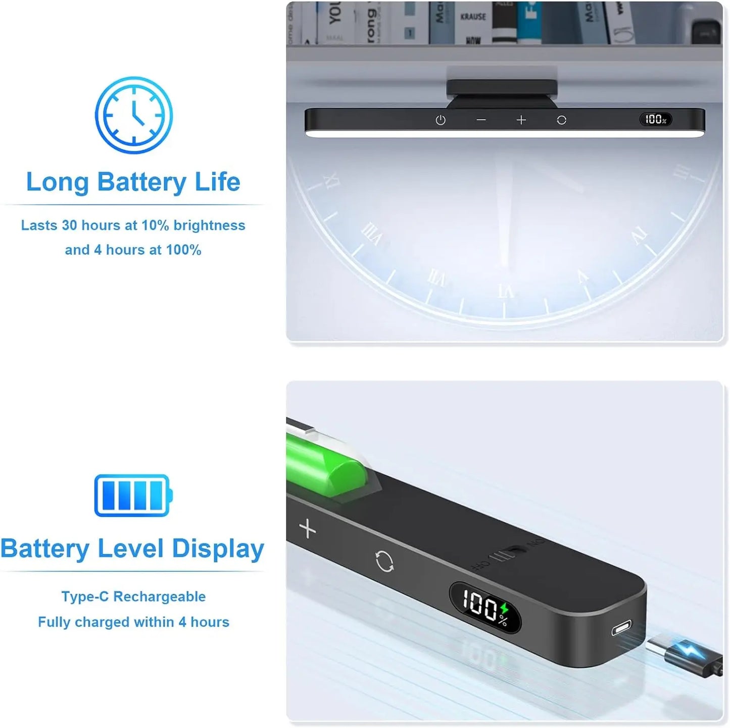 LumaGlow | Rechargeable Dimmable Night Light with 3-Color LED Cabinet Lighting