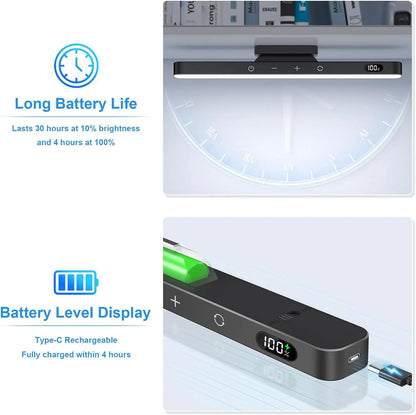 LumaGlow | Rechargeable Dimmable Night Light with 3-Color LED Cabinet Lighting