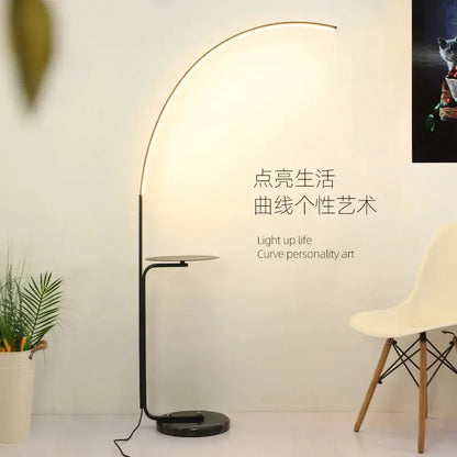 DecorBites LED Art Floor Lamp C Shape and Modern