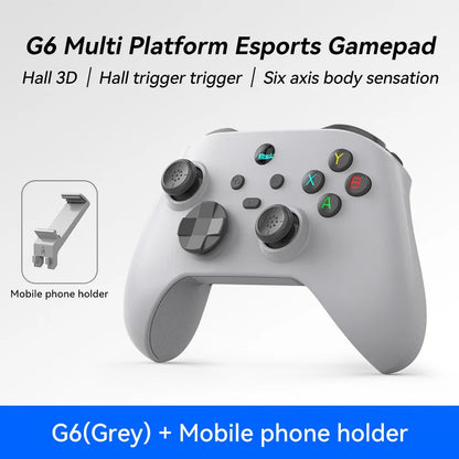G6 wireless game controller with Hall trigger and joystick, gray with mobile phone holder on Tampa Home & Garden Store