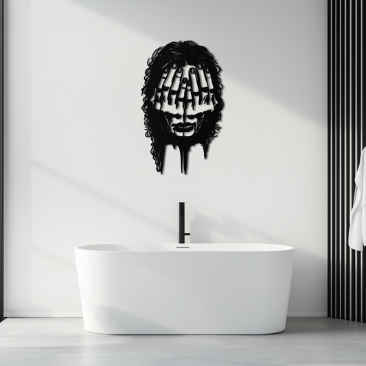 Schizophrenia Metal Wall Art - Dual Expression Steel Silhouette Decor- KAF473 - Tampa Home & Garden Store