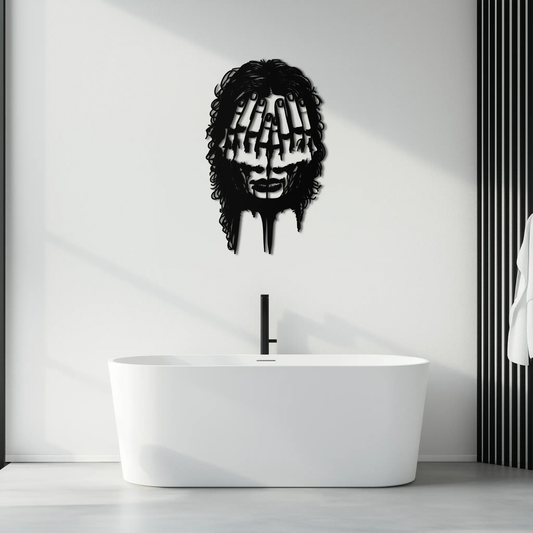 Schizophrenia Metal Wall Art - Dual Expression Steel Silhouette Decor- KAF473 - Tampa Home & Garden Store