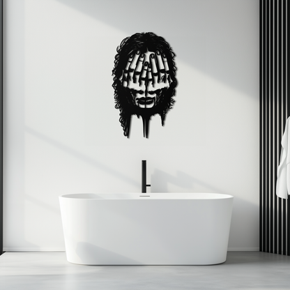 Schizophrenia Metal Wall Art - Dual Expression Steel Silhouette Decor- KAF473 - Tampa Home & Garden Store