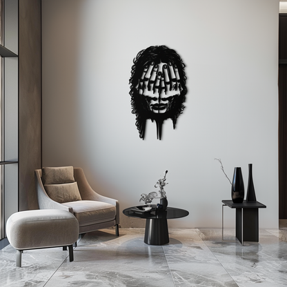 Schizophrenia Metal Wall Art - Dual Expression Steel Silhouette Decor- KAF473 - Tampa Home & Garden Store