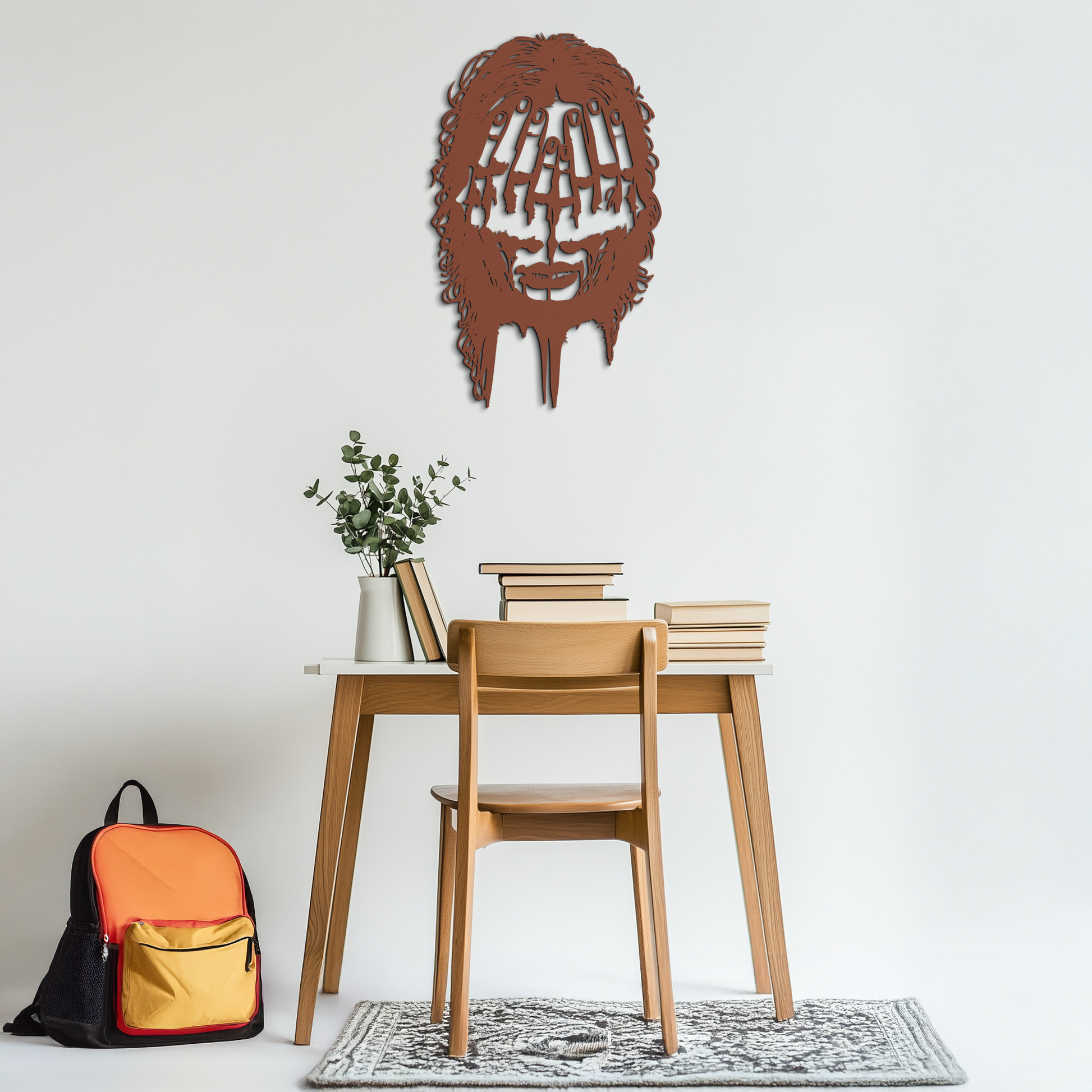 Schizophrenia Metal Wall Art - Dual Expression Steel Silhouette Decor- KAF473 - Tampa Home & Garden Store