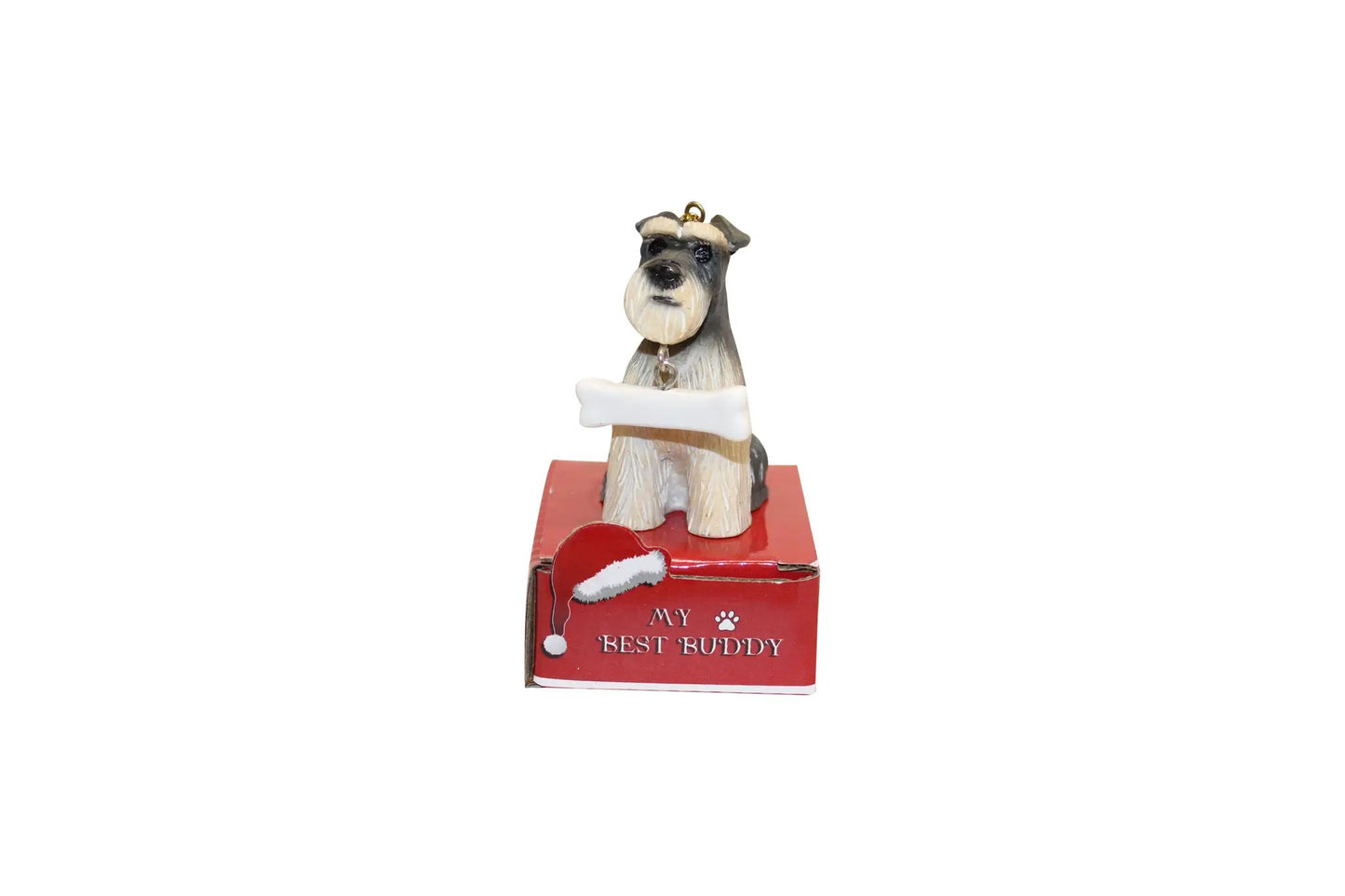 Schnauzer - uncropped with Bone Ornament - Tampa Home & Garden Store