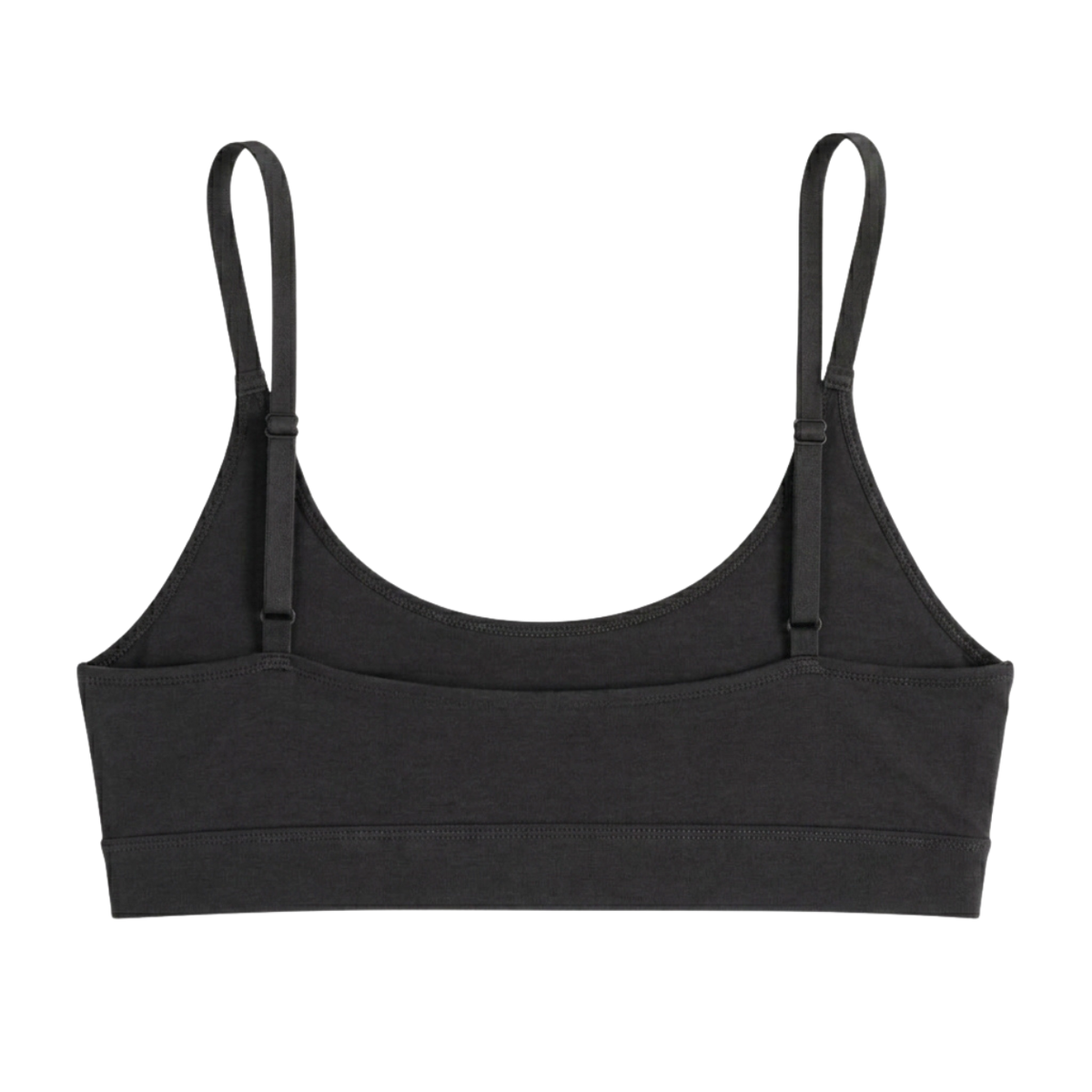 Scoop Bralette by Net Positive in black organic cotton with adjustable straps on Tampa Home & Garden Store