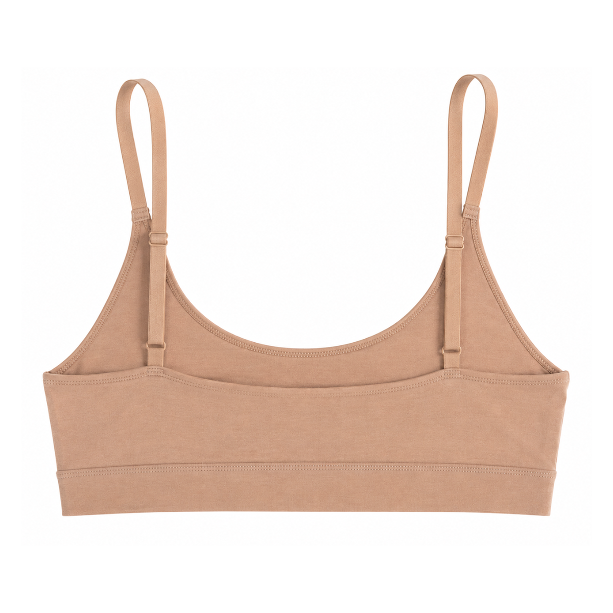 Scoop Bralette in nude organic cotton with adjustable straps by Net Positive on Tampa Home & Garden Store