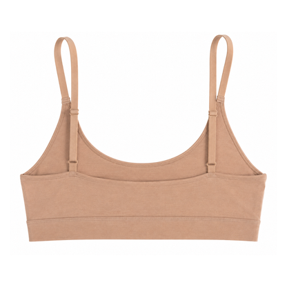 Scoop Bralette in nude organic cotton with adjustable straps by Net Positive on Tampa Home & Garden Store
