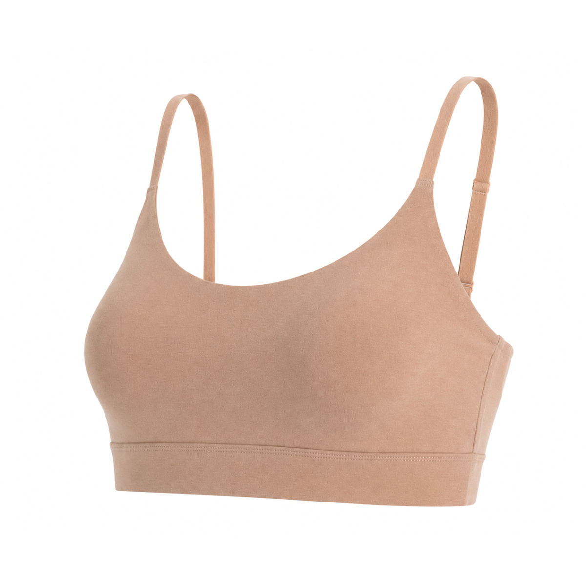 Scoop bralette organic cotton nude color, Net Positive brand, adjustable straps on Tampa Home & Garden Store