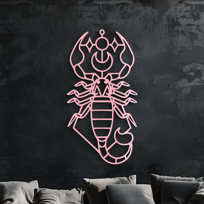 Scorpio Zodiac Metal Wall Art – Geometric Astrology Home Decor - KAFGP145 - Tampa Home & Garden Store