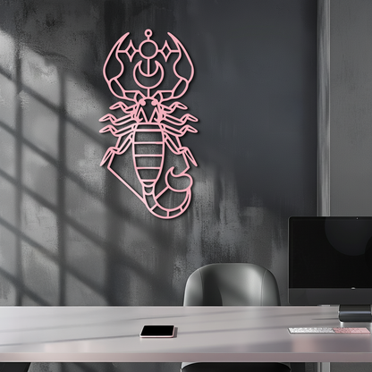 Scorpio Zodiac Metal Wall Art – Geometric Astrology Home Decor - KAFGP145 - Tampa Home & Garden Store
