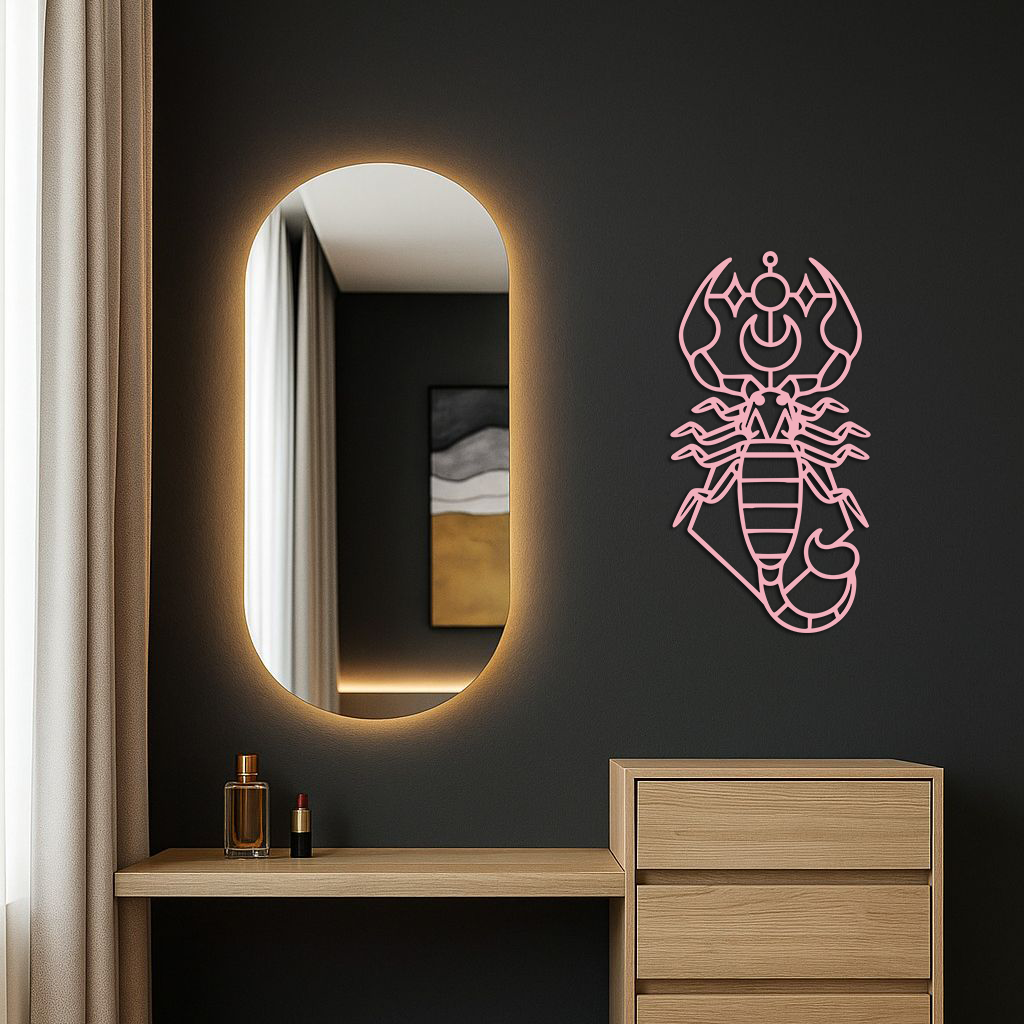Scorpio Zodiac Metal Wall Art – Geometric Astrology Home Decor - KAFGP145 - Tampa Home & Garden Store