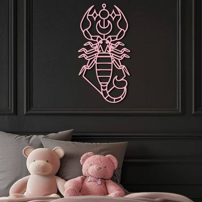 Scorpio Zodiac Metal Wall Art – Geometric Astrology Home Decor - KAFGP145 - Tampa Home & Garden Store