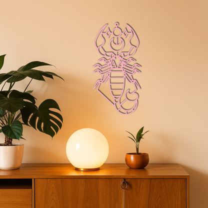 Scorpio Zodiac Metal Wall Art – Geometric Astrology Home Decor - KAFGP145 - Tampa Home & Garden Store
