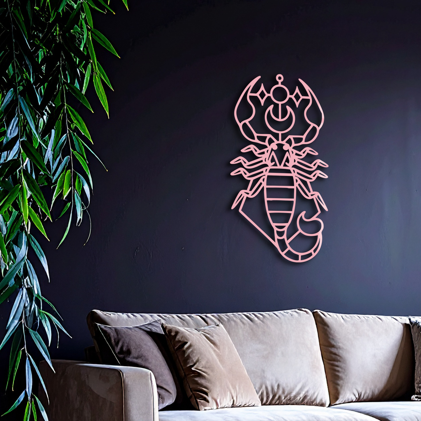 Scorpio Zodiac Metal Wall Art – Geometric Astrology Home Decor - KAFGP145 - Tampa Home & Garden Store