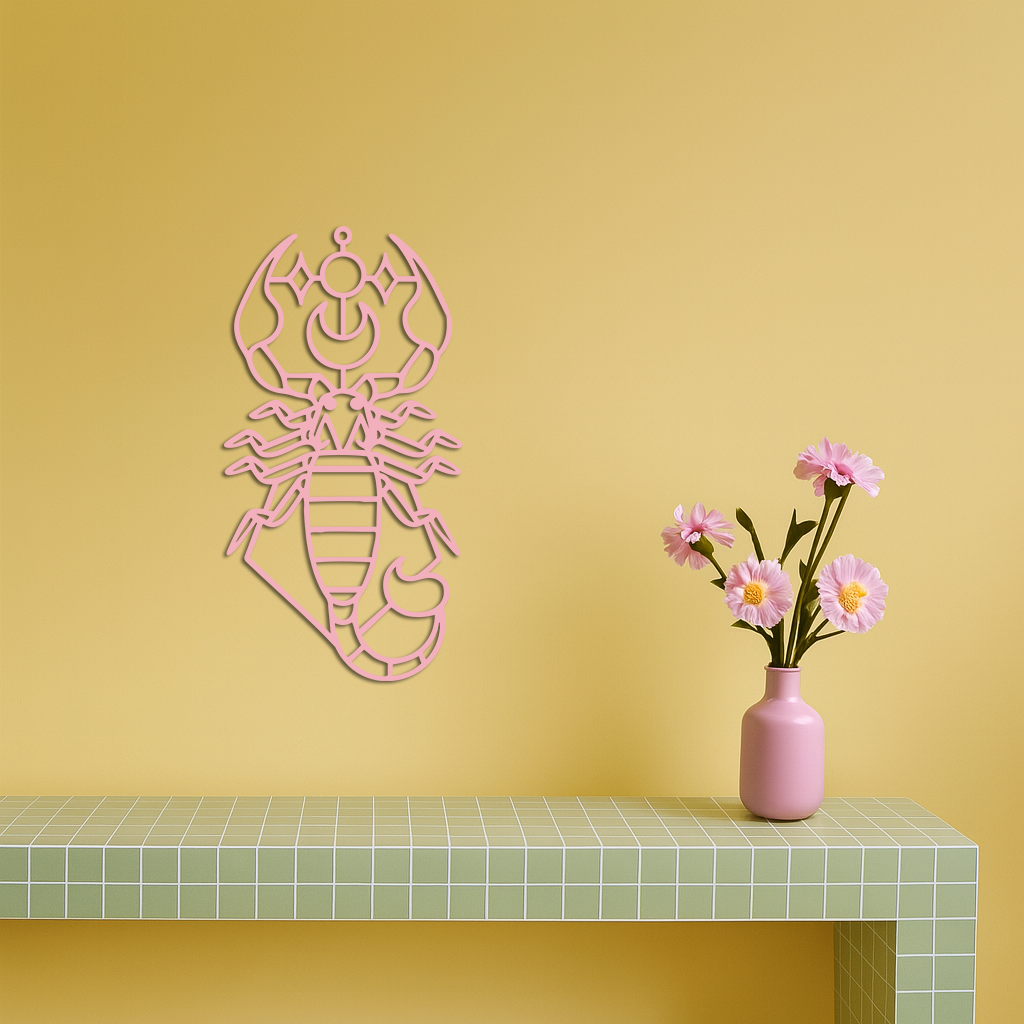 Scorpio Zodiac Metal Wall Art – Geometric Astrology Home Decor - KAFGP145 - Tampa Home & Garden Store