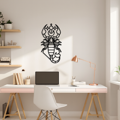 Scorpio Zodiac Metal Wall Art – Geometric Astrology Home Decor - KAFGP145 - Tampa Home & Garden Store