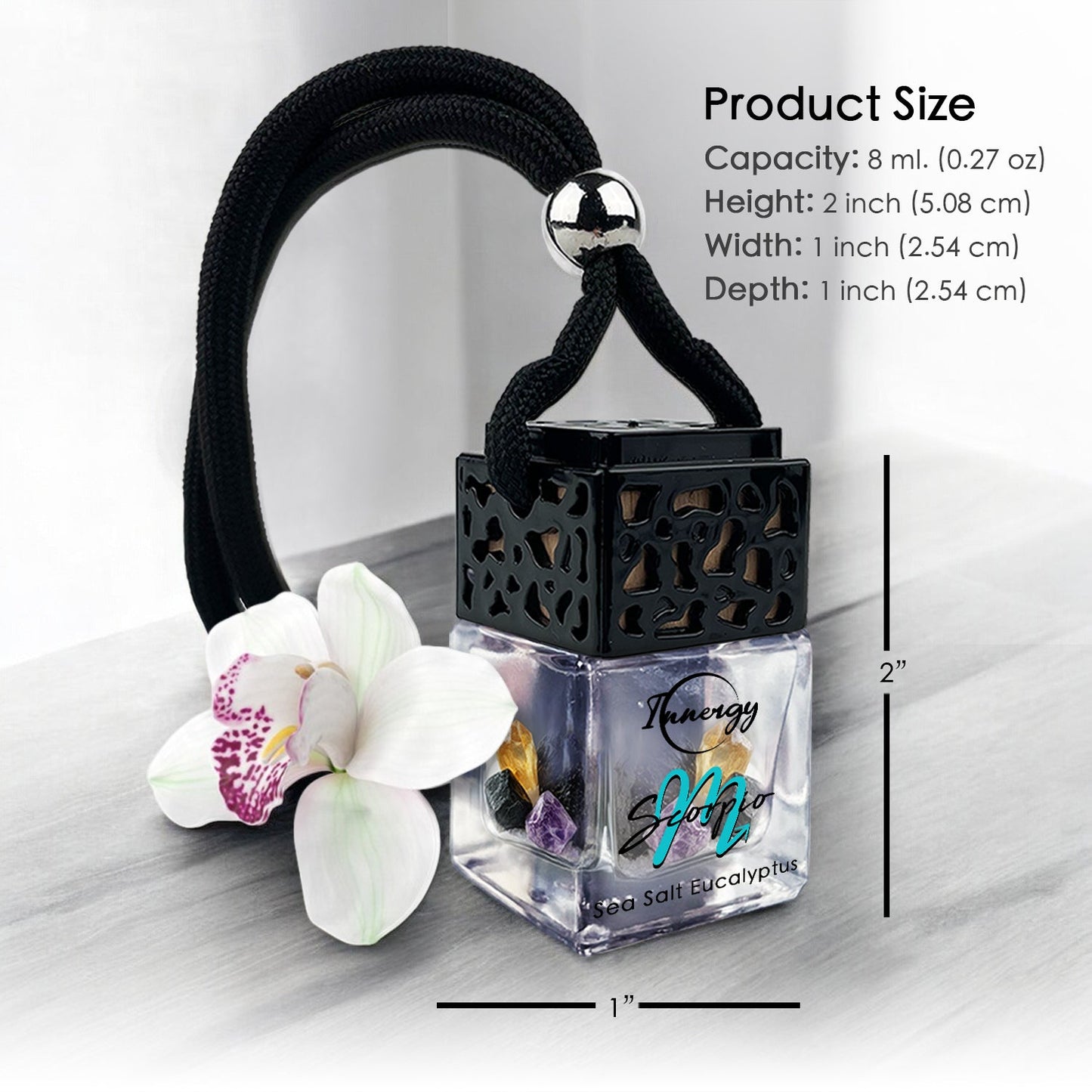 Scorpius Zodiac Crystal-Enhanced Oil Diffuser, Car Air Freshener, 8ml - Tampa Home & Garden Store