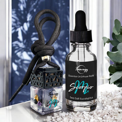 Scorpius Zodiac Crystal-Enhanced Oil Diffuser, Car Air Freshener, 8ml - Tampa Home & Garden Store