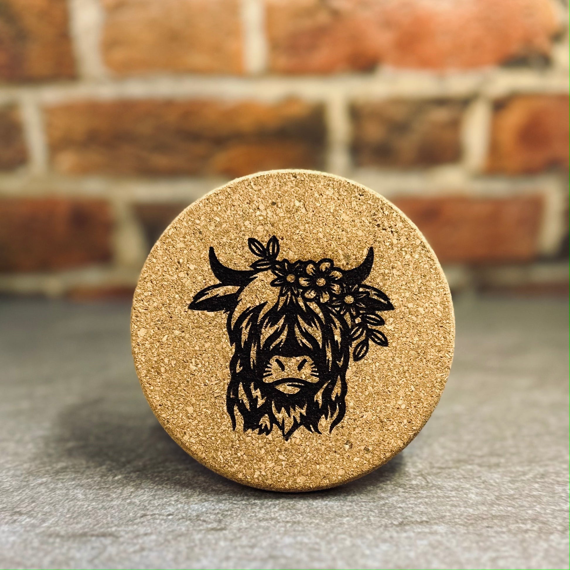 Scotland Inspired Laser Engraved Cork Coasters - Tampa Home & Garden Store