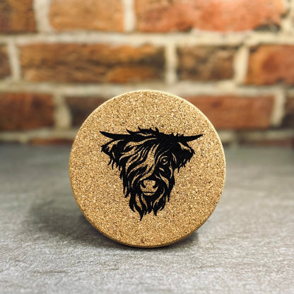 Scotland Inspired Laser Engraved Cork Coasters - Tampa Home & Garden Store