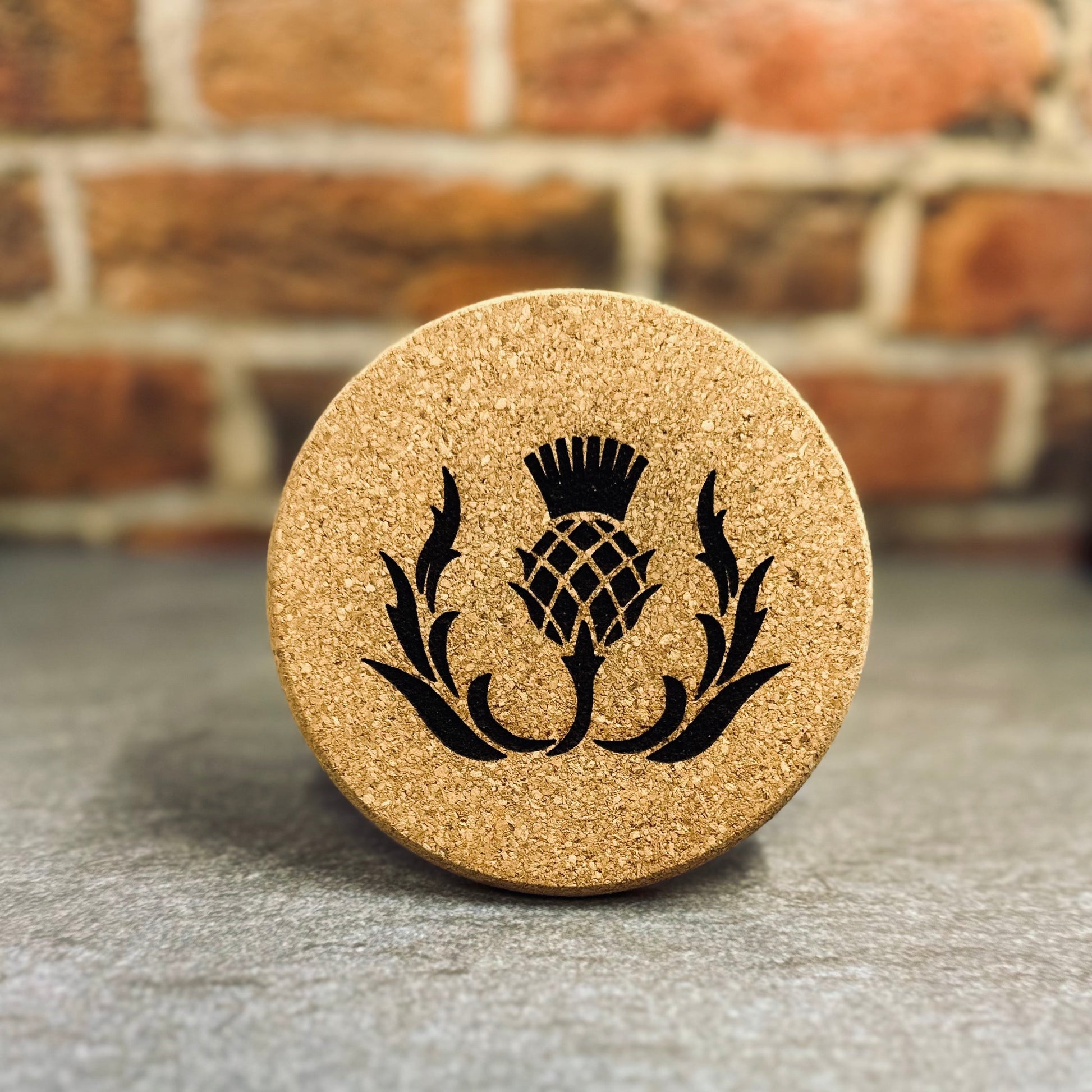 Scotland Inspired Laser Engraved Cork Coasters - Tampa Home & Garden Store