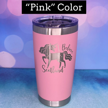 Scottish Thistle Flower Laser Engraved Powder Coated 20oz Double Walled Insulated Tumbler - Tampa Home & Garden Store