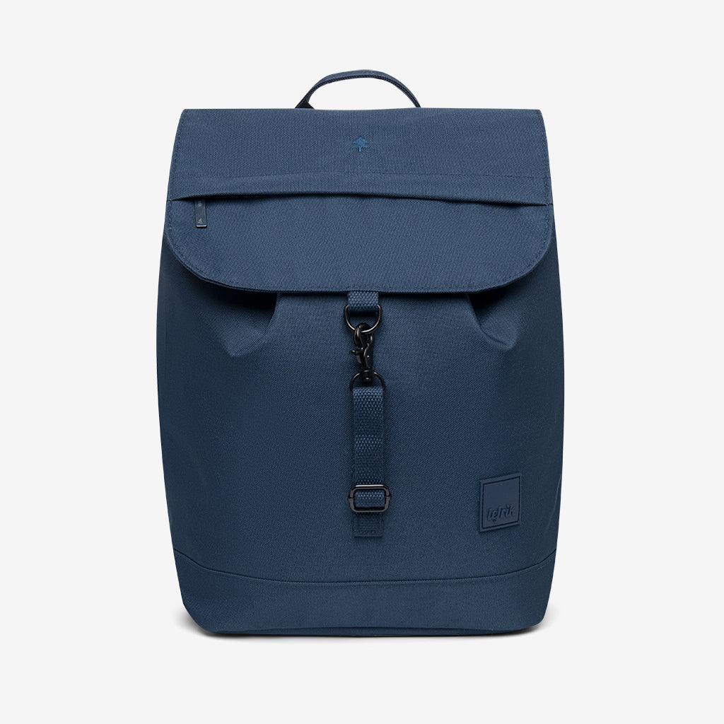 Kaut Backpack Navy by Lefrik USA with 19L laptop pocket, front buckle strap on Tampa Home & Garden Store