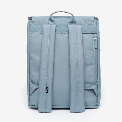 Backpack Lefrik USA Kaut Stone Blue back view with padded shoulder straps and top handle on Tampa Home & Garden Store