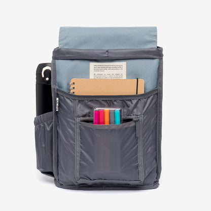Kaut Mini Backpack Stone Blue Lefrik USA for school with front pocket and side bottle pocket on Tampa Home & Garden Store