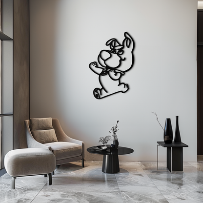 Scrappy-Doo Metal Wall Art – Playful Cartoon Character Silhouette for Fans- KAF658 - Tampa Home & Garden Store