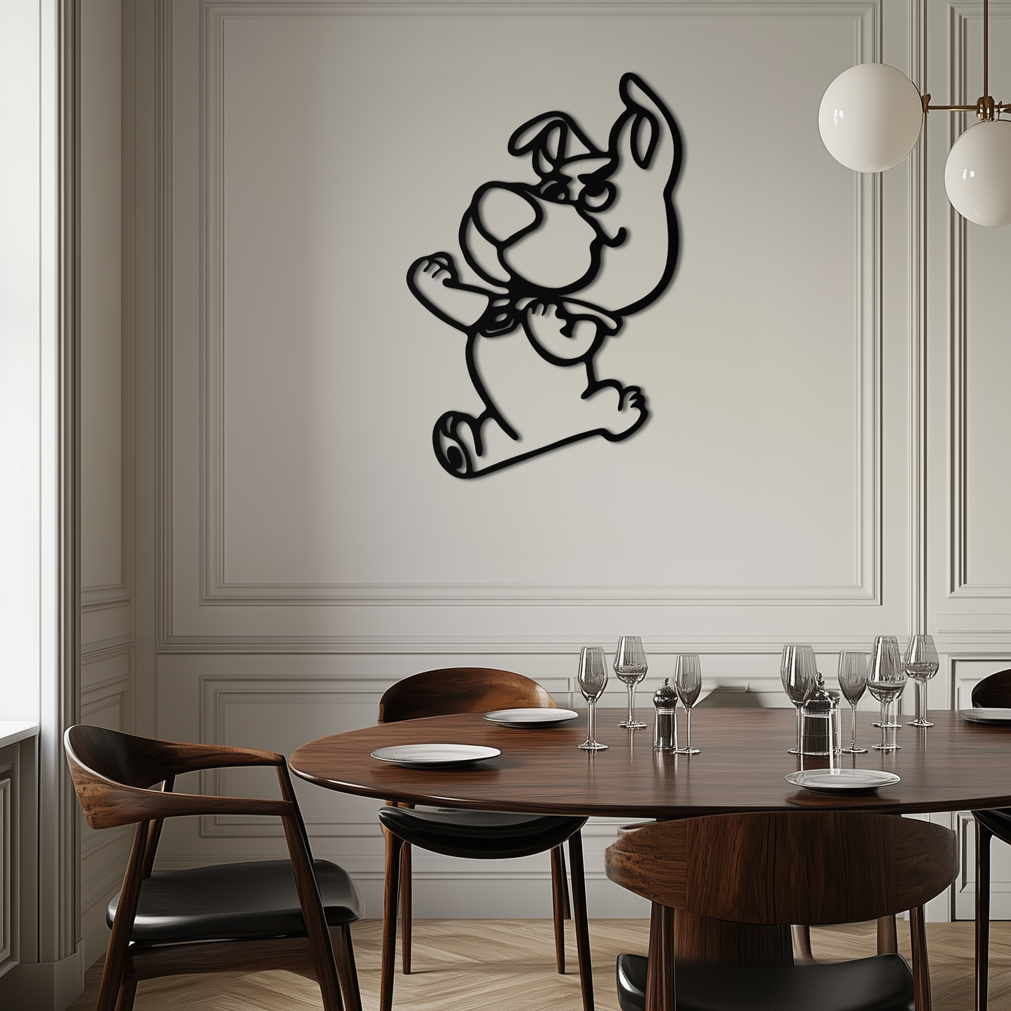 Scrappy-Doo Metal Wall Art – Playful Cartoon Character Silhouette for Fans- KAF658 - Tampa Home & Garden Store