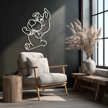 Scrappy-Doo Metal Wall Art – Playful Cartoon Character Silhouette for Fans- KAF658 - Tampa Home & Garden Store