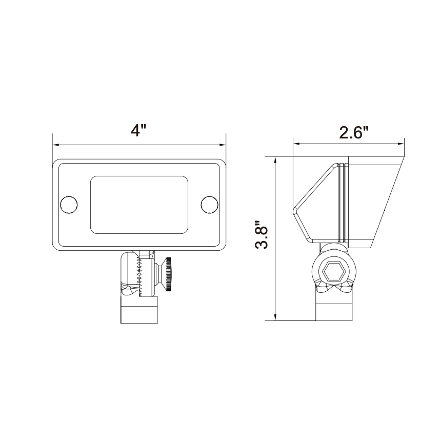 Tulay Antique Brass Squared Flood Light Low Voltage Landscape Lighting