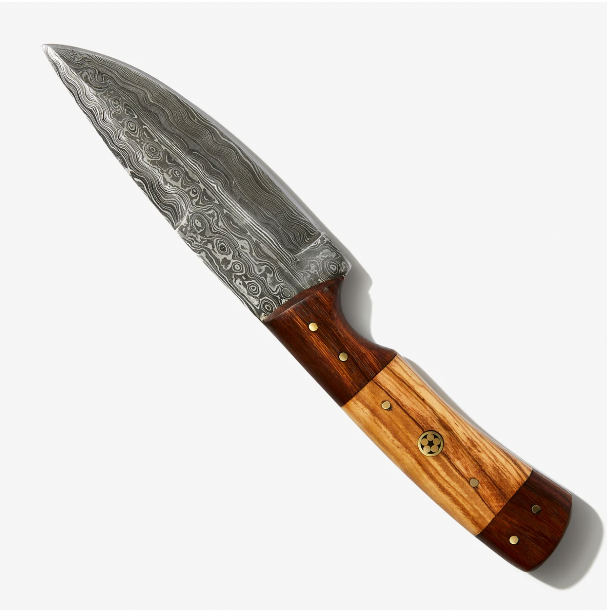 9in Damascus blade for Ever Outdoor TD-087 by Titan International K with wooden handle on Tampa Home & Garden Store