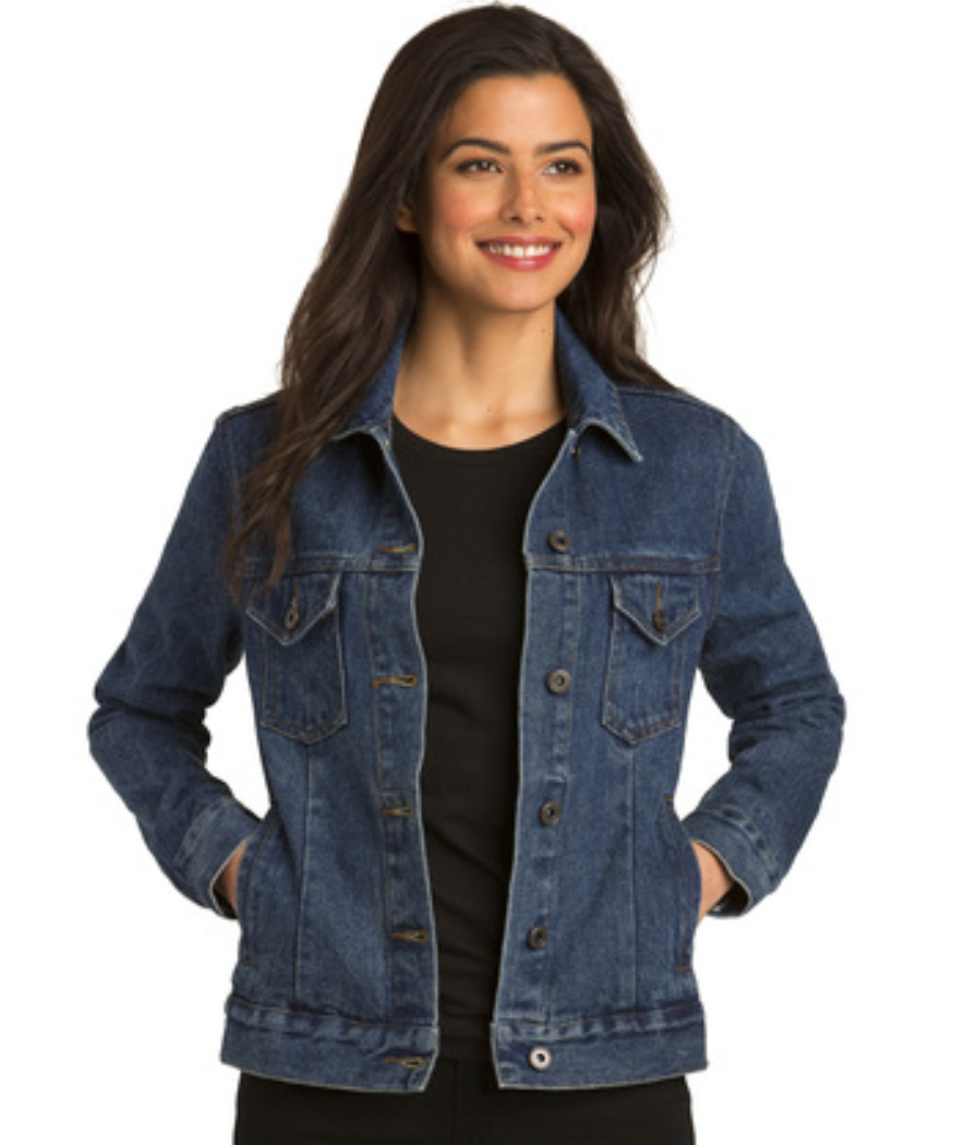 Highland Cow Embroidered Denim Jean Jacket Heilan Coo