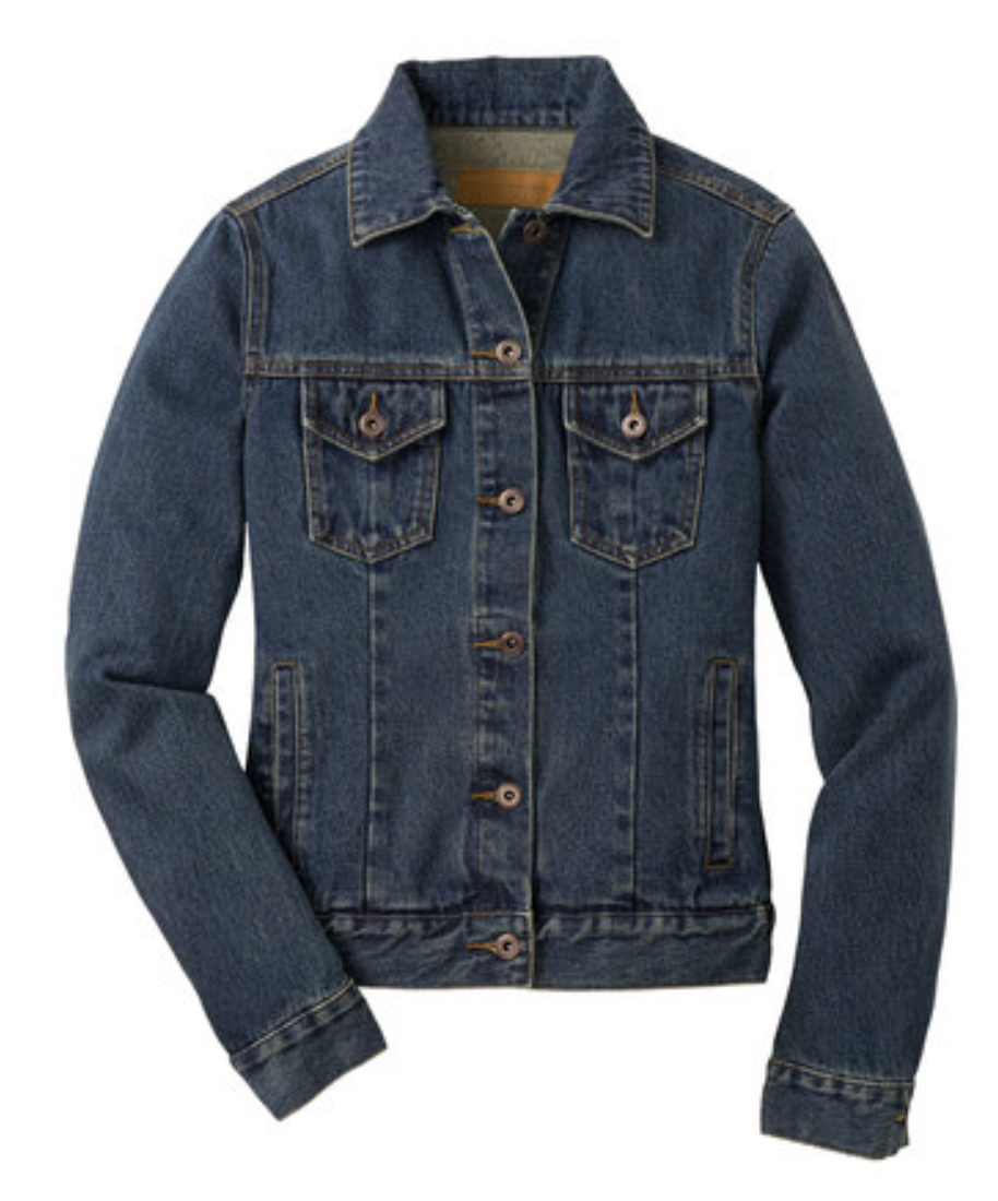 Highland Cow Embroidered Denim Jean Jacket Heilan Coo