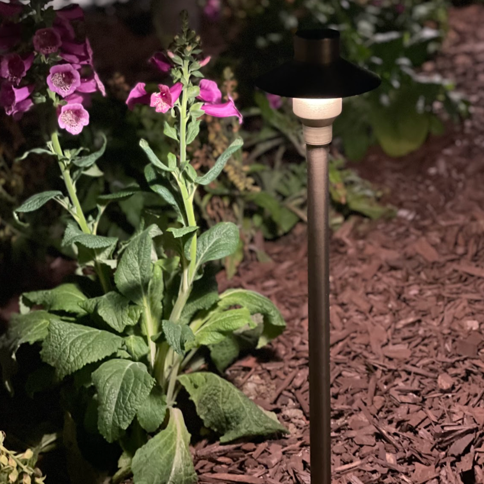 Tulay SH 18" Antique Brass Path Light Low Voltage Outdoor Lighting