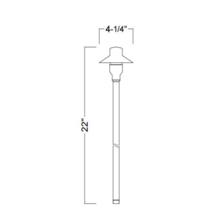 Tulay SH 18" Lampe de chemin en laiton antique Éclairage extérieur basse tension