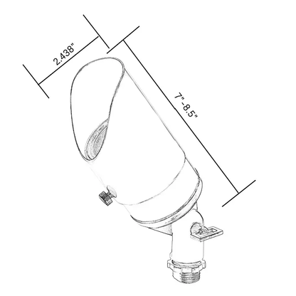 Rein Adjustable Brown Brass Spotlight Low Voltage